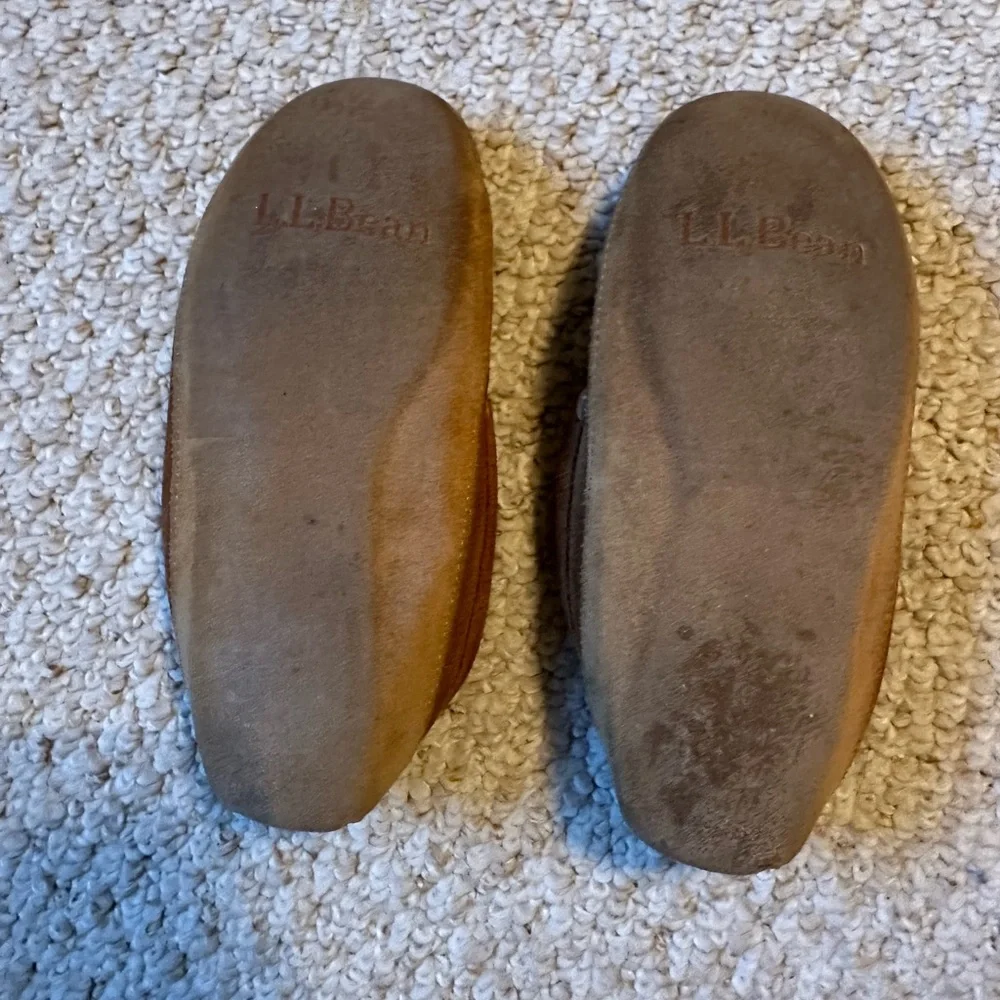 Kids Brown Faux-Suede Lined Llbean Moccasin Slippers